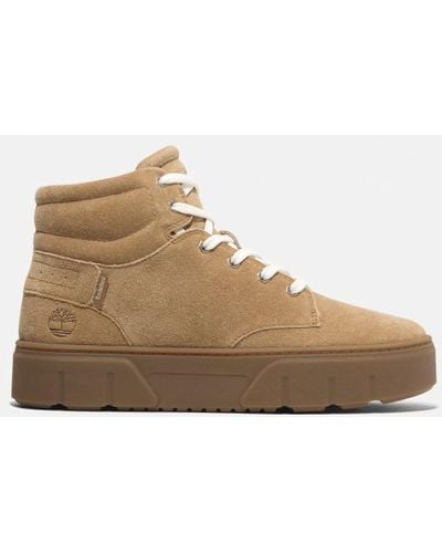 Timberland Laurel Court High Top Lace-up Trainer For Women In Beige, Woman, Beige, Size: 3.5 - Brown