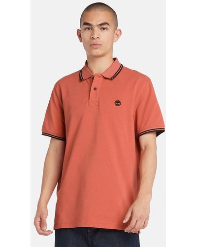 Timberland Tipped Pique Polo Shirt - Red