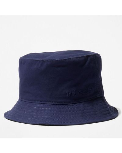 Timberland Peached Cotton Canvas Bucket Hat - Blue