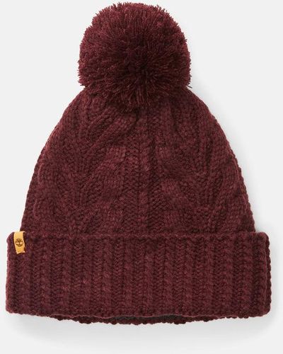Timberland Autumn Woods Cable-knit Beanie - Red