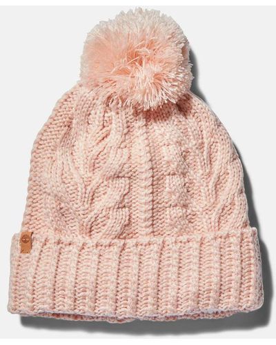 Timberland Autumn Woods Cable-knit Beanie - Pink