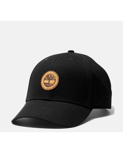 Timberland Leather-logo Baseball Cap - Black
