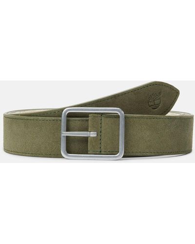 Timberland Reversible Canvas And Leather Belt - Green