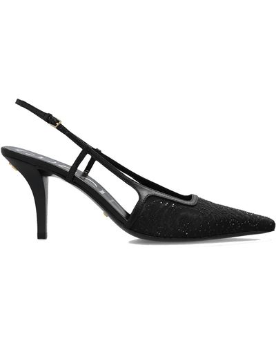 Chanel Black Patent Calfskin Slingbacks in 2023  Black sandals heels, Chanel  slingback, Chanel shoes