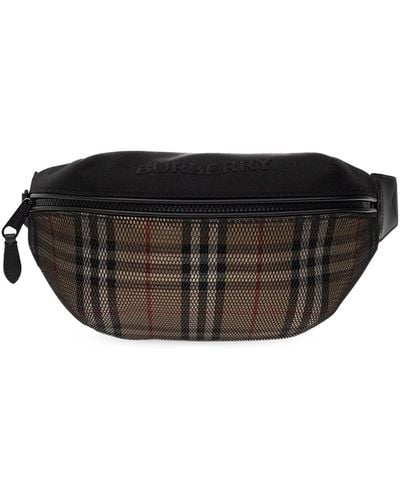 mens burberry checked belt