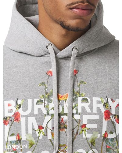 Burberry Baumwollpullover mit -Logo - Grau