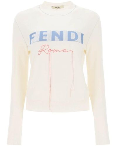 Fendi Pullover in cashmere - Bianco