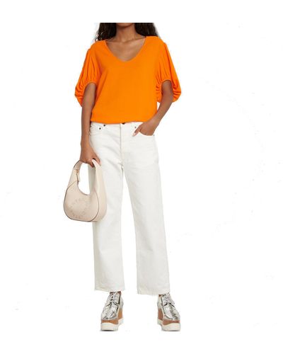 Stella McCartney T-Shirt aus Viskose - Orange