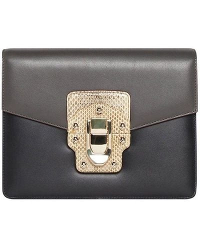 Dolce & Gabbana Leather Shoulder Bag - Gray