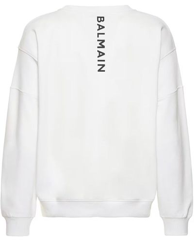 Balmain Logo-Sweatshirt - Weiß