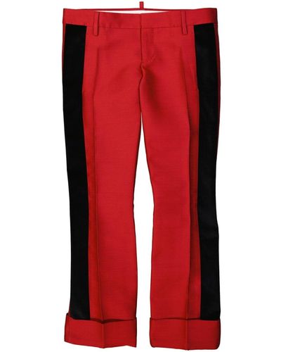 DSquared² Pantaloni classici con pinces - Rosso