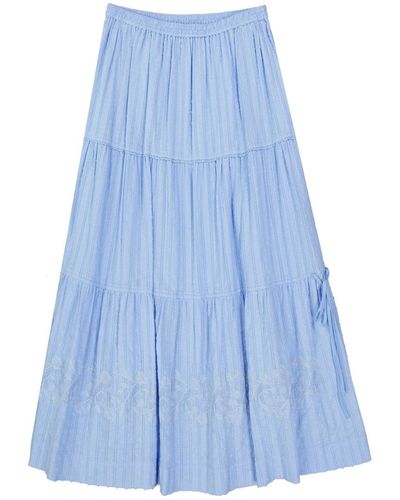 See By Chloé Vedi di Chloe See di Chloe Cotton Midi Gonna - Blu