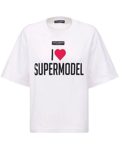 Dolce & Gabbana Maglietta Supermodel - Bianco