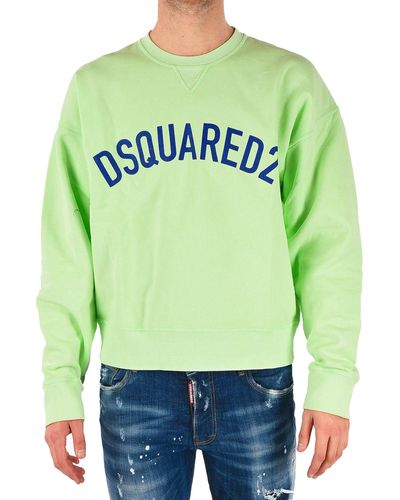 DSquared² Sweatshirt mit Logo aus Baumwolle - Grün