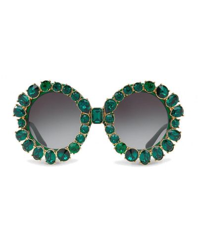 Dolce & Gabbana Occhiali da sole in cristallo - Verde
