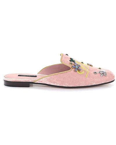 Dolce & Gabbana Velluto mules - Rosa