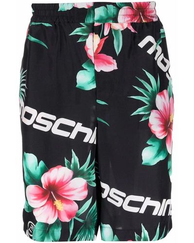 Moschino Moschino Floral Print Silk Shorts - Black