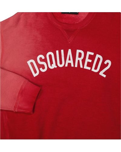 DSquared² Baumwoll-Logo-Sweatshirt - Rot