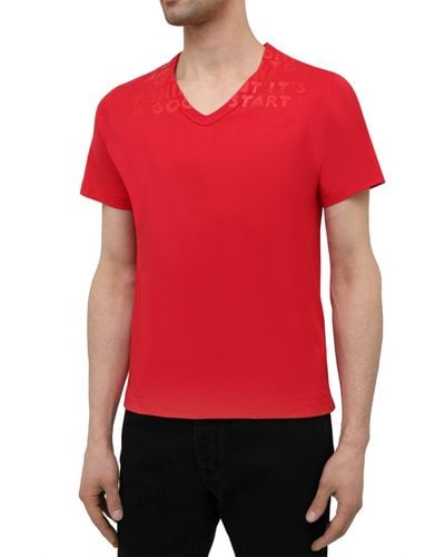 Maison Margiela T-Shirt aus Baumwolle - Rot