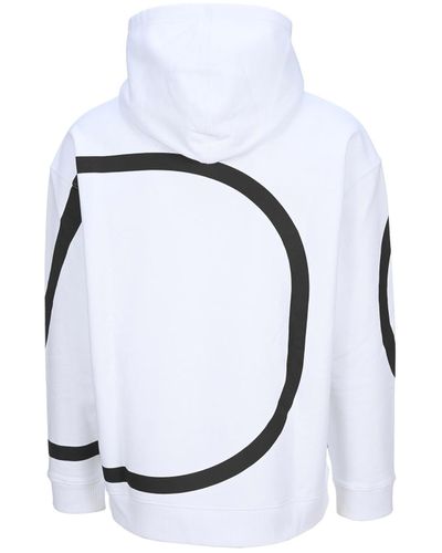 Valentino Logo Sweatshirt mit Kapuze - Weiß