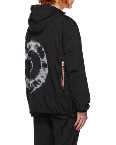 Aries Tie-Dye Windcheater Jacke - Schwarz