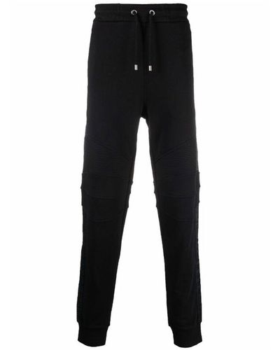 Balmain Pantaloni in cotone con logo - Nero