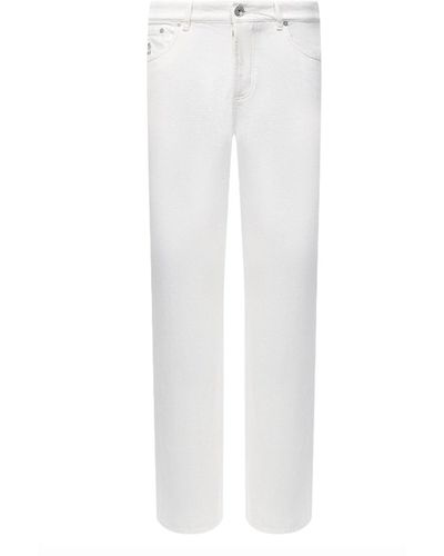 Brunello Cucinelli Jeans skinny in denim - Bianco
