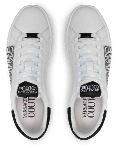 Versace Leather Logo Sneakers - Grau
