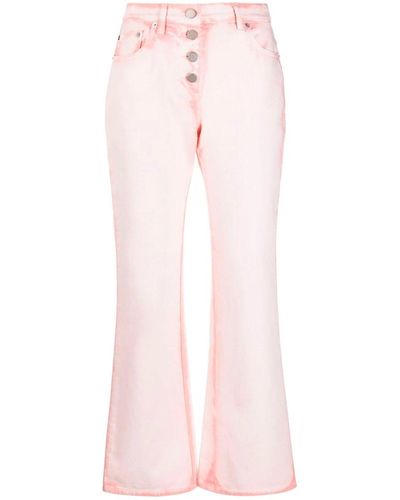 Alberta Ferretti Jeans bootcut con lavaggio acido - Rosa