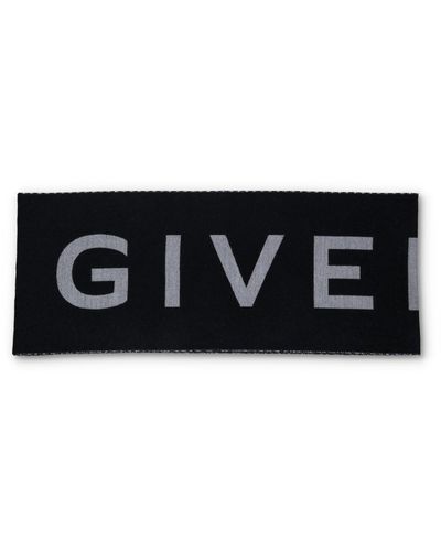 Givenchy Wool Logo Scarf - Black