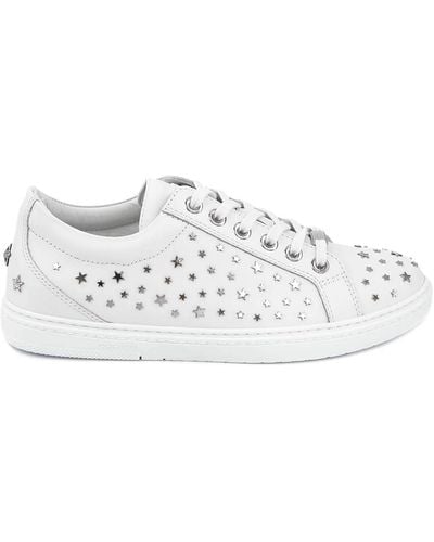 Jimmy Choo Sneakers in pelle con dettaglio stella in metallo - Bianco
