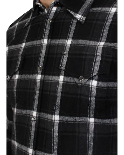 DSquared² Hemd aus Flanell-Baumwollmischung - Schwarz