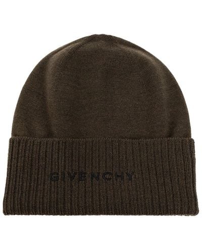 Givenchy Cappello con logo in lana - Marrone