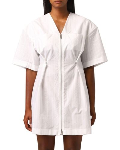 Givenchy Vestito in cotone con zip - Bianco