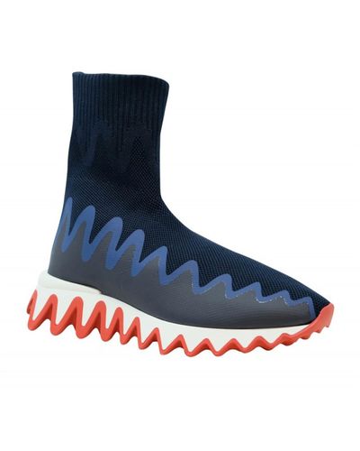 Christian Louboutin Sharky Sock Sneakers - Blau