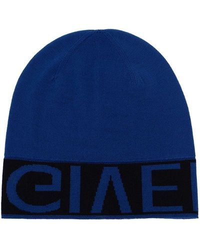 Givenchy Cappello con logo in lana - Blu