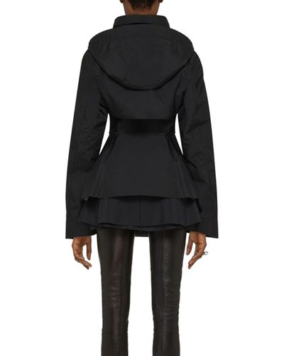 Givenchy Plisse Kapuzenjacke - Schwarz