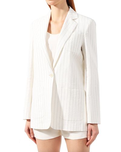 Philosophy Di Lorenzo Serafini Cotton And Linen Blazer - Weiß