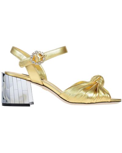 Dolce & Gabbana Sandali in pelle Keira - Metallizzato