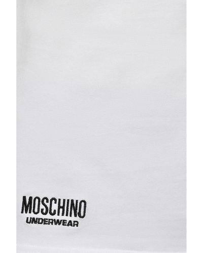 Moschino Moschino Unterwäsche Teddy Baumwolle T-Shirt - Weiß