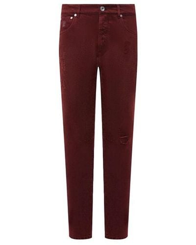 Brunello Cucinelli Jeans in denim - Rosso
