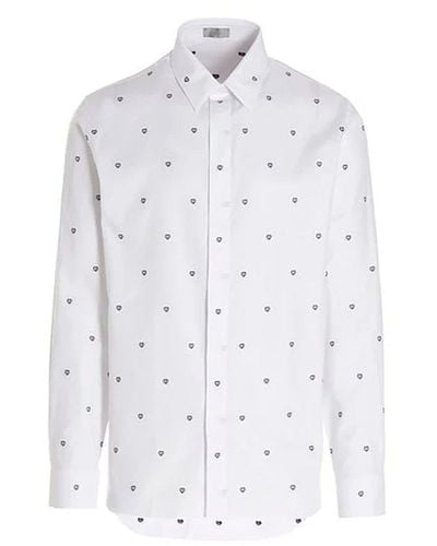 Dior Camicia con dettaglio ricamato logo - Bianco