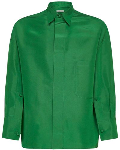 Valentino Camicia in seta - Verde