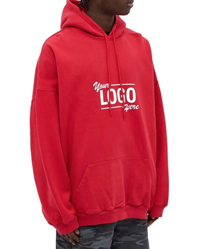 Balenciaga Kapuzenpullover mit -Logo - Rot