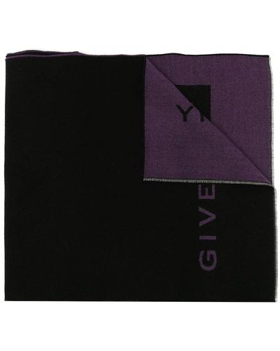 Givenchy Sciarpa in maglia con logo 4G - Nero
