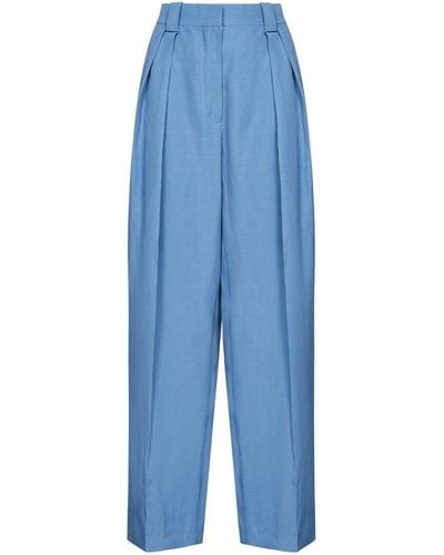 Stella McCartney Pantaloni sartoriali a vita alta - Blu