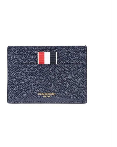 Thom Browne Portacarte in pelle - Blu