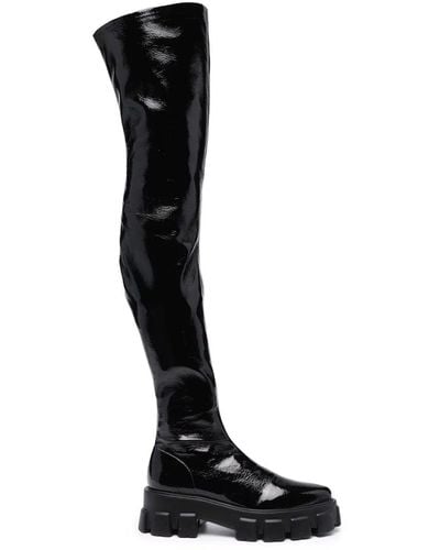 Prada Thigh-high Boots - Black