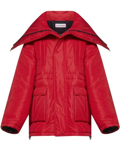Balenciaga Lightweight Padded Coat - Rosso