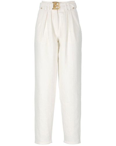 Balmain Pantaloni in cotone - Bianco